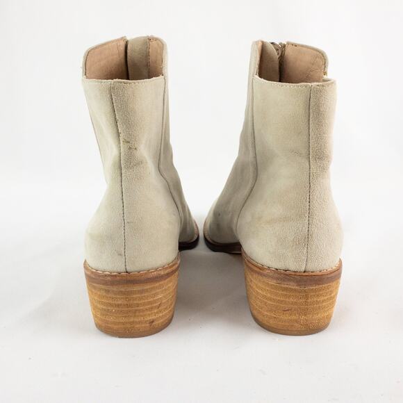 Anthropologie Matiko Mylvia Tan Suede Front Zip Ankle Boots Womens 6 - Picture 12 of 16